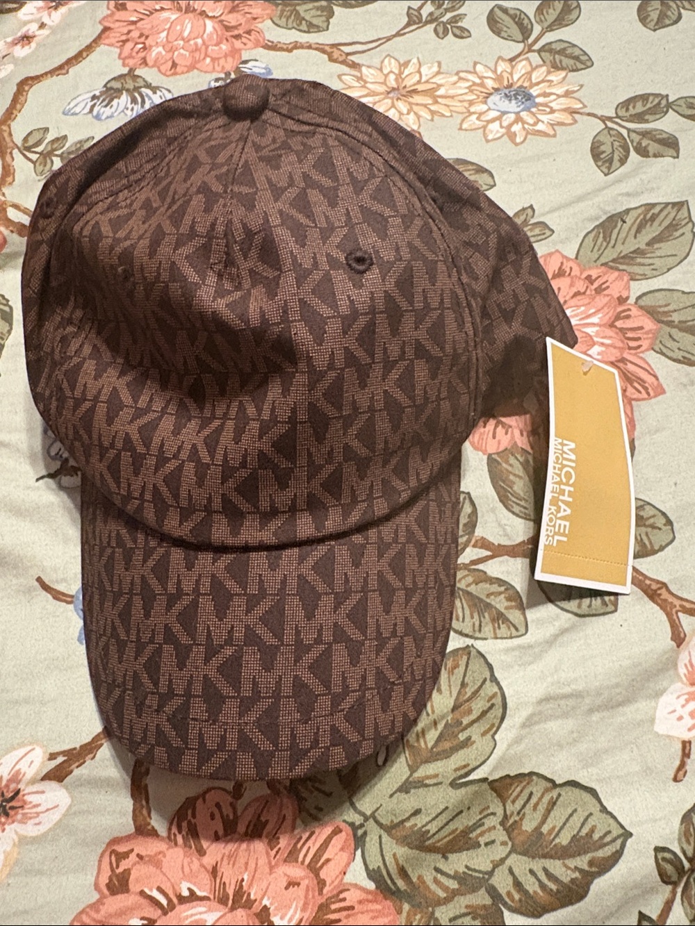 Michael Kors Brown MK Monogram Baseball Cap
